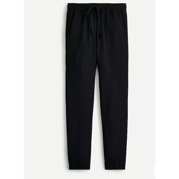 J. Crew Black Jogger 365 Crepe Pockets Pants Joggers Size 8 - Picture 1 of 7